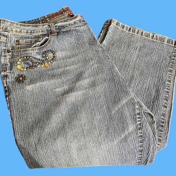 Vintage Diva Straight Leg, Midrise Blue Jeans / SZ: 22 - Picture 1 of 8